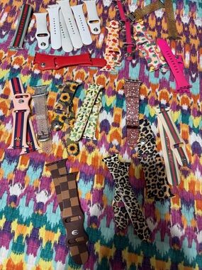 Apple Watch bands Mixed Pattern Silicone Watch Bands set of 17